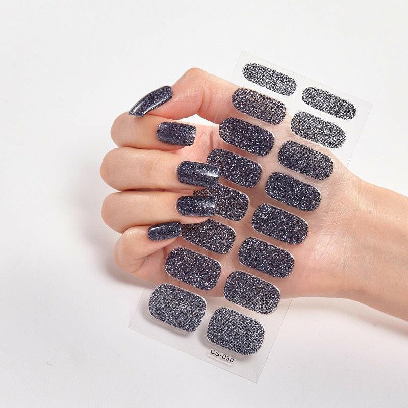 3333b Pure Solid Color Nail Stickers Adhesive Minimalist Design Fashion Nail Stickers Designer Nail Decals Nail Strips Nail Tips.