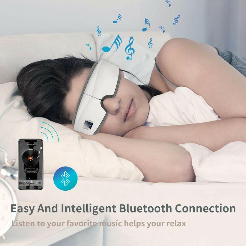 wtf 4D Smart Airbag Vibration Eye Massager Eye Care Instrumen Heating Bluetooth Music Relieves Fatigue And Dark Circles.