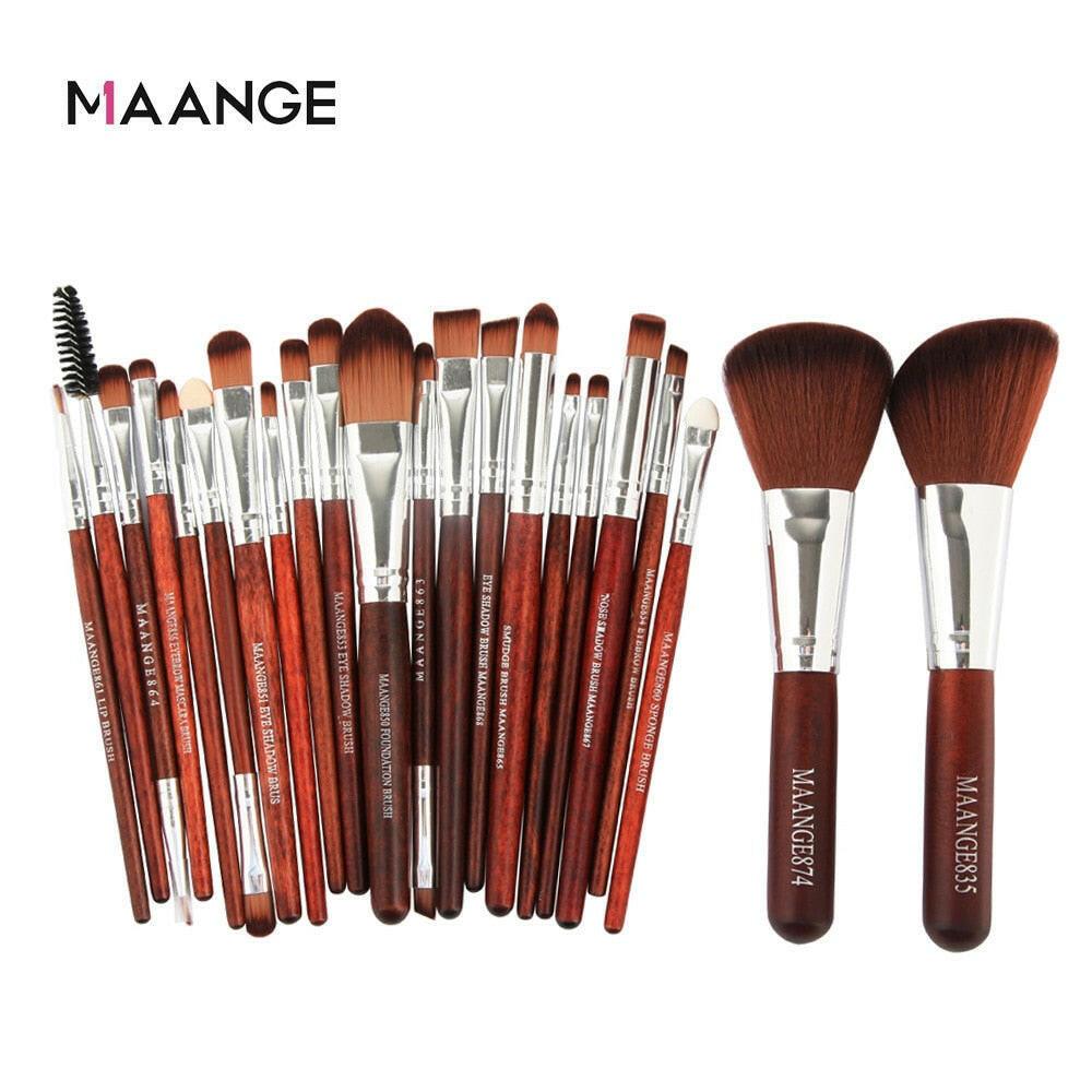 wtf MAANGE 20/22/18 Pcs Makeup Brushes Set Cosmetic Foundation Powder Brush Eye Shadow Lip Blending Make Up Brush Tool Kit Maquiagem.