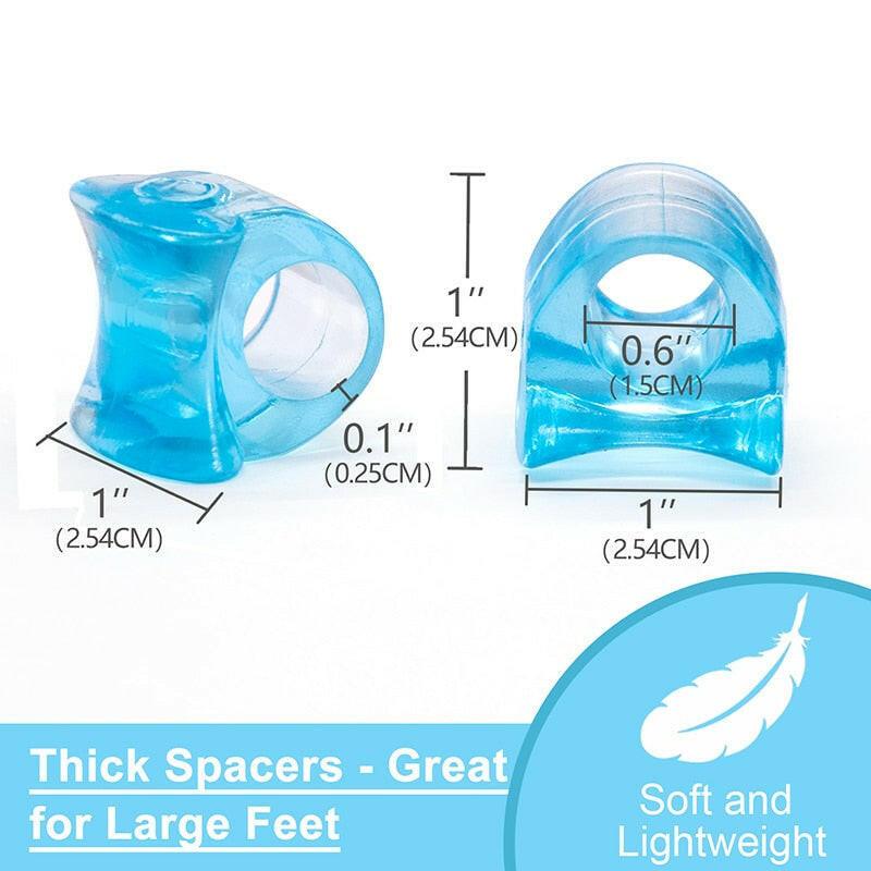 wtf Sumifun Blue Soft Silicone Gel Toe Separator Hallux Valgus Bunion Spacers Thumb Corrector Foot Care Tool 1Pairs/2pcs.