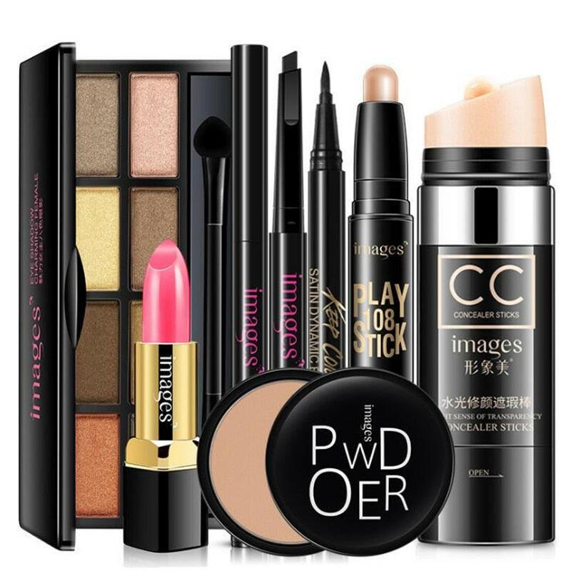 wtf New Women Brand Makeup Set,Fashion Cosmetics Kit,Anti-wrinkle BB Cream,WaterProof Roll Mascara,Magic Eyeliner,Charming Lipstick.