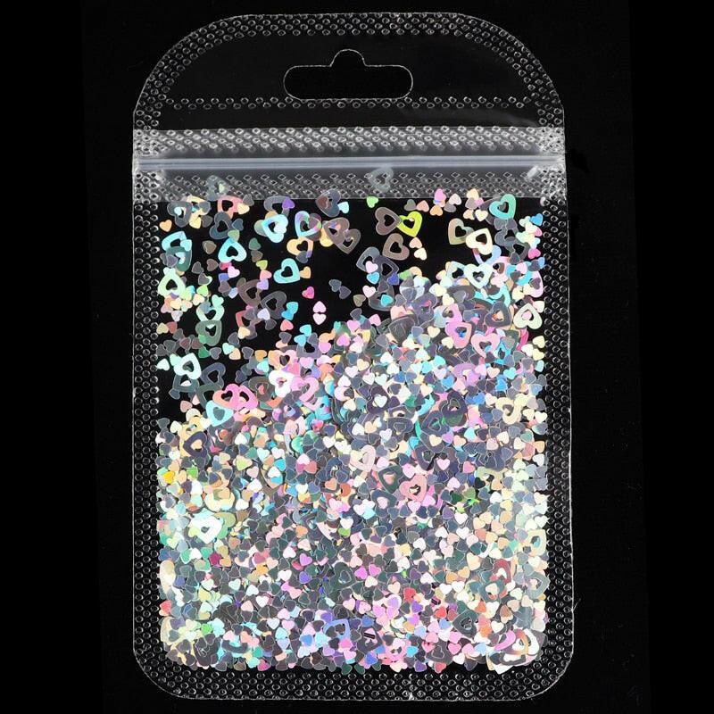 wtf Holographic Red Butterfly Nail Art Glitter Sequins 3D Laser Sheet Manicure Charm Parts For Nail Design Decoration Accessories.