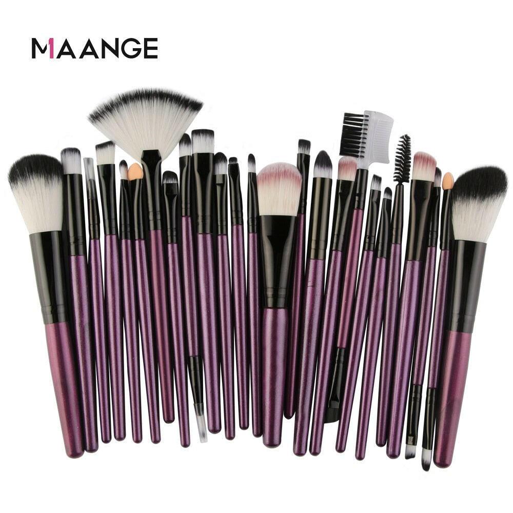 wtf MAANGE 25/18 Pcs Professional Makeup Brush Set Beauty Foundation Powder Blush Eyeshadow Blending Eyelash Concealer Make Up Kits.