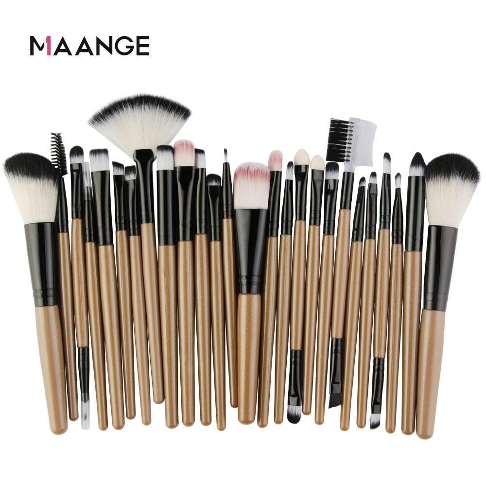 wtf MAANGE 25/18 Pcs Professional Makeup Brush Set Beauty Foundation Powder Blush Eyeshadow Blending Eyelash Concealer Make Up Kits.