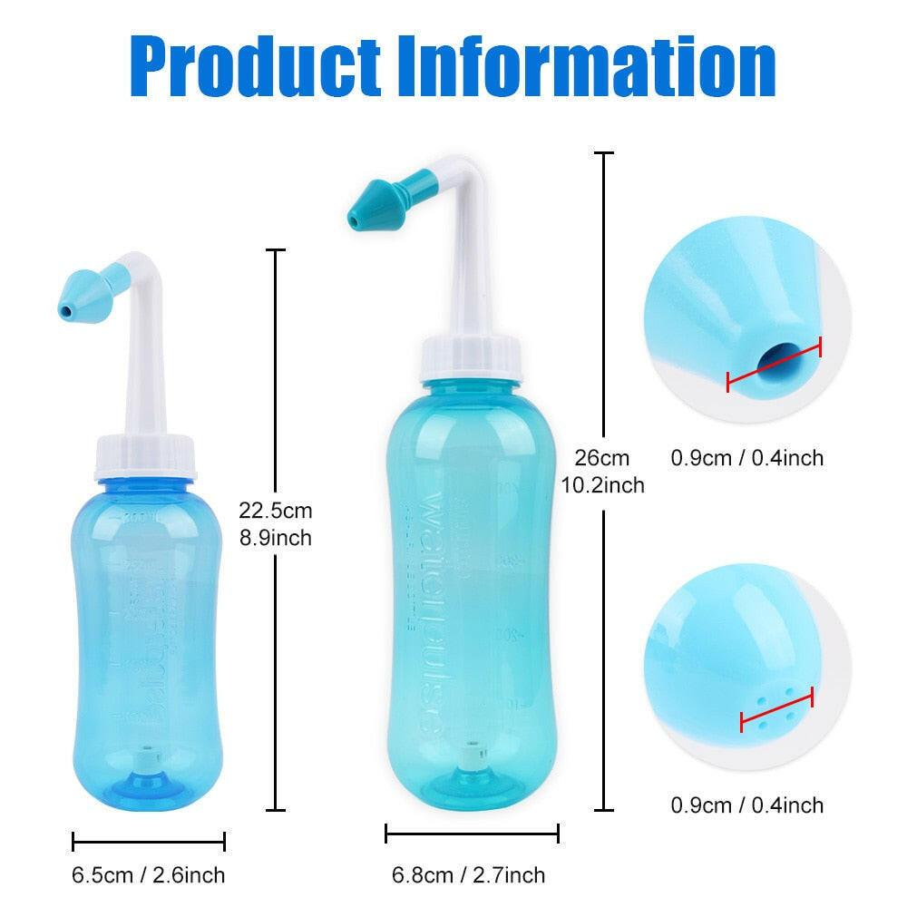 wtf 1set 300ML Nasal irrigator Nasal Rinse Bottle Nasal Wash Cleaner Nose Protector Avoid Allergic Rhinitis Adults Children Neti Pot.