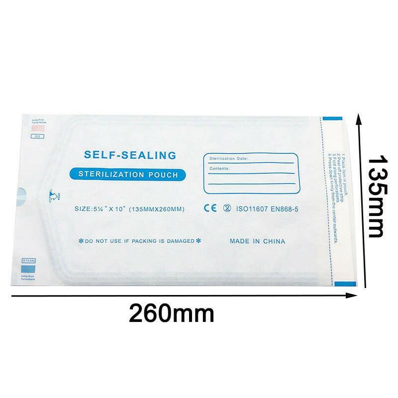 wtf 200pcs/Pack Dentista Self Sealing Sterilization Pouch Dentistry Medical Grade Paper+CPP/PET Film Odontologia Tattoo Accessories.