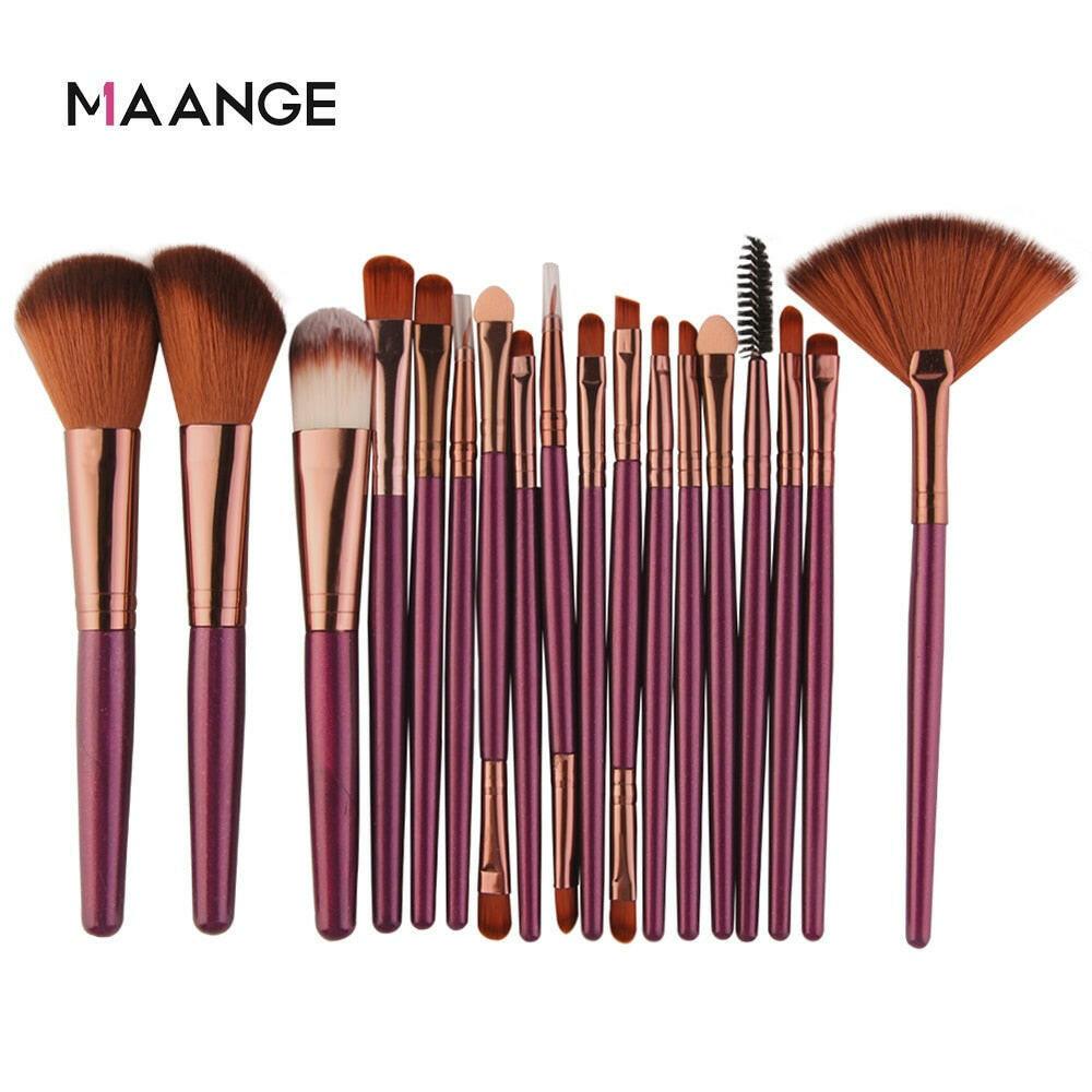 wtf MAANGE 25/18 Pcs Professional Makeup Brush Set Beauty Foundation Powder Blush Eyeshadow Blending Eyelash Concealer Make Up Kits.