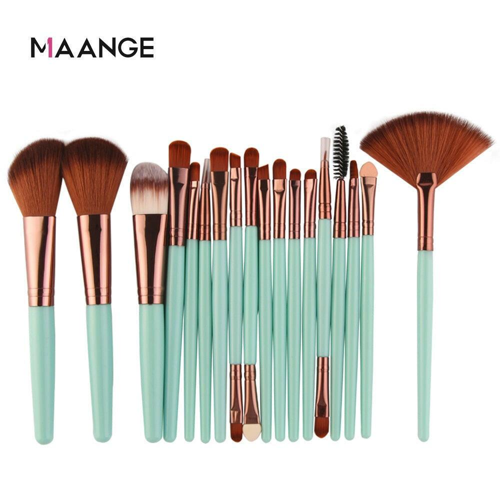 wtf MAANGE 25/18 Pcs Professional Makeup Brush Set Beauty Foundation Powder Blush Eyeshadow Blending Eyelash Concealer Make Up Kits.