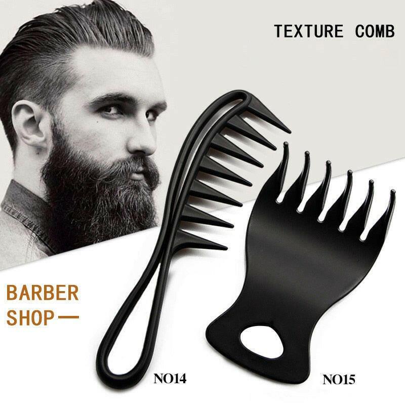 wtf Handle Grip Large Tooth Detangling Curly Hair Comb Back Head Styling Beard Oil Comb Men Hairdressing Wide Teeth Comb Set Gift.