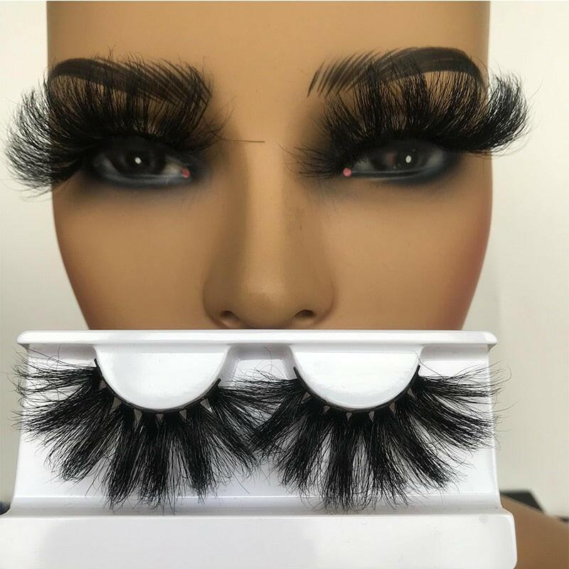 3333b Sleek Chic Fluffy False Eyelashes 25mm Mink Lashes Wholesale Long Full Strip Lashes Vendors Mink Eyelashes Extension Bulk 1 Pair.