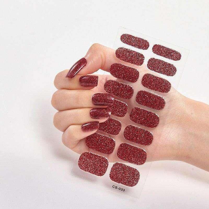 3333b Pure Solid Color Nail Stickers Adhesive Minimalist Design Fashion Nail Stickers Designer Nail Decals Nail Strips Nail Tips.