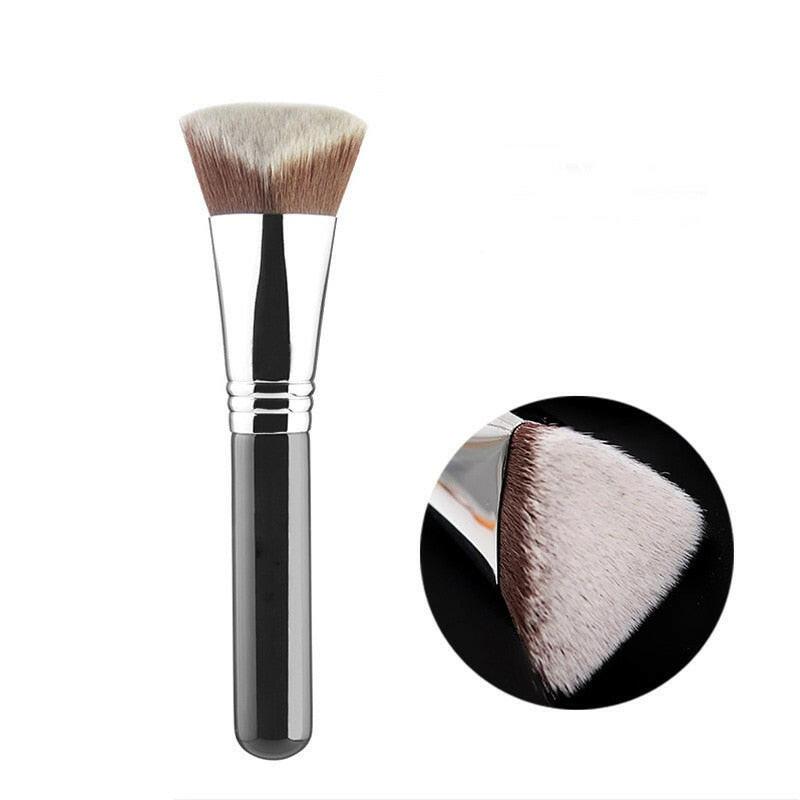 wtf 1pcs Fashion High Quality Face Makeup Brush Shaped Creative Copper Tube Foundation Brush Professional Beauty Tools.