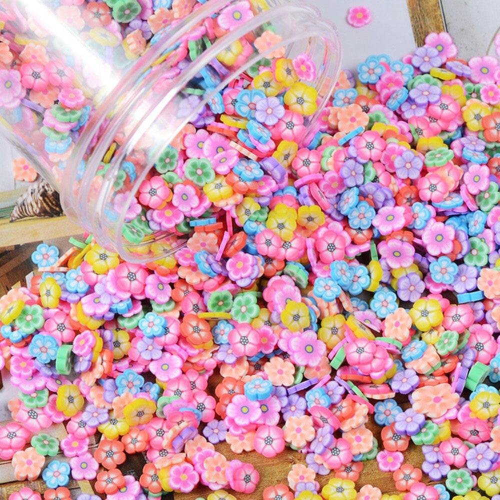 wtf 1000pcs/bag Polymer Clay Fruit Slices 5mm Diameter DIY Nail Art Decorations Sticker Mixed 23 Type Designs Tools Fruit Slice JK06.