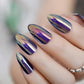 Gel Cover False Nails Gold Glitter Nude Ladi's Press On Fingernails Short With Adhesive Tabs Perfect For Daily