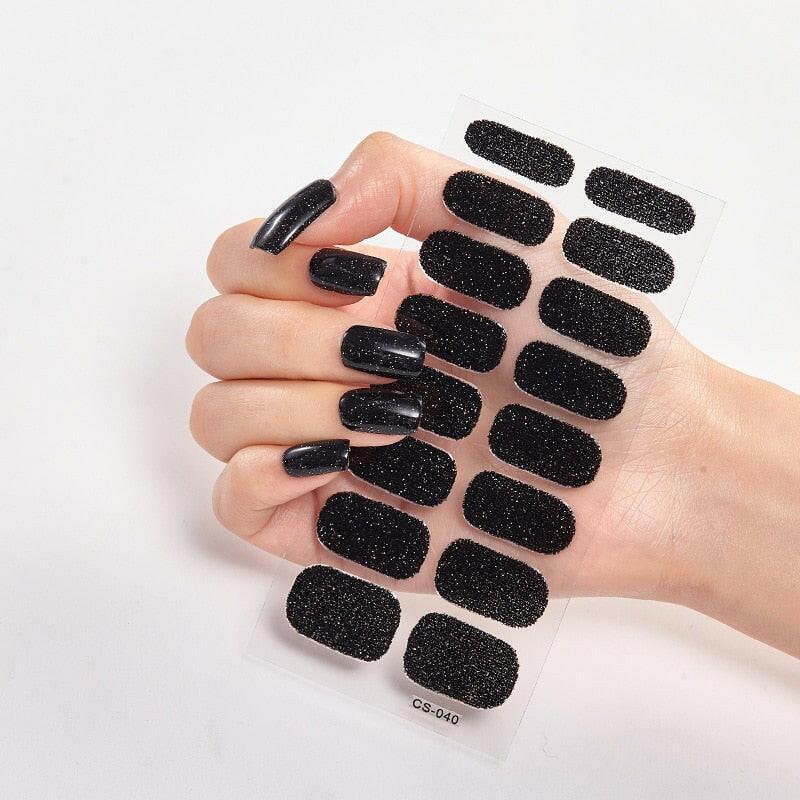 3333b Pure Solid Color Nail Stickers Adhesive Minimalist Design Fashion Nail Stickers Designer Nail Decals Nail Strips Nail Tips.