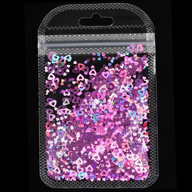 3333b Holographic Red Butterfly Nail Art Glitter Sequins 3D Laser Sheet Manicure Charm Parts For Nail Design Decoration Accessories.