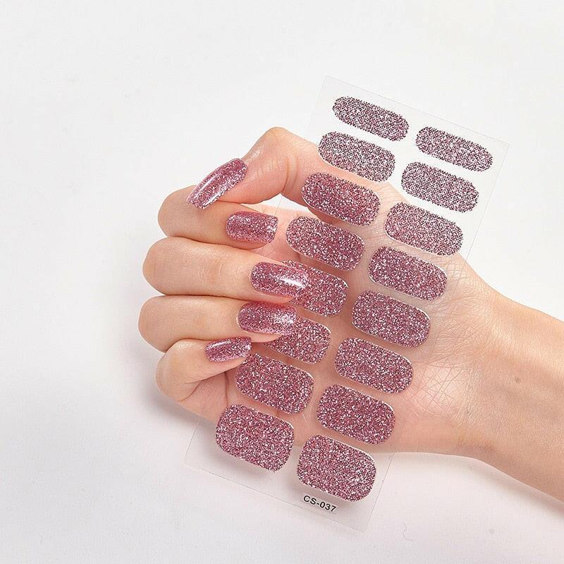 3333b Pure Solid Color Nail Stickers Adhesive Minimalist Design Fashion Nail Stickers Designer Nail Decals Nail Strips Nail Tips.