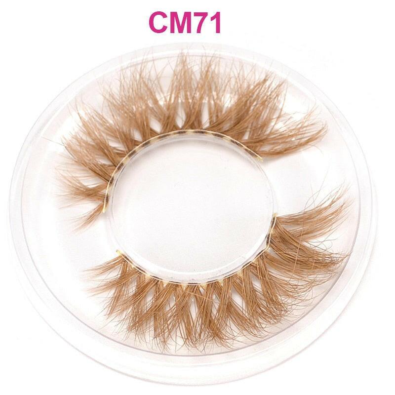 wtf OKAYLASH 3D 6D False Colored Eyelashes Natural Real Mink fluffy Style  Eye lash Extension Makeup Cosplay Colorful Eyelash.