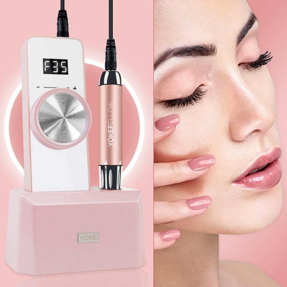 wtf 35000RPM Nail Drill Machine Brushless Drive Electric Manicure Drill Rechargeable Cordless Efile For Acrylic Gel Nails Home Salon.