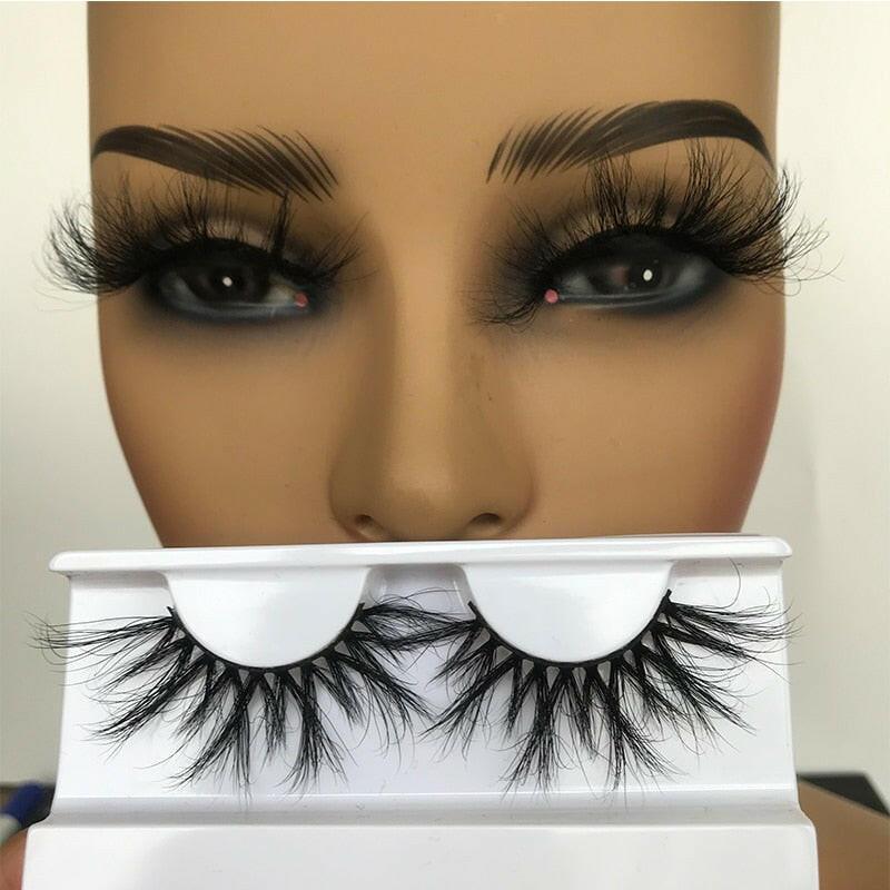 wtf Sleek Chic Fluffy False Eyelashes 25mm Mink Lashes Wholesale Long Full Strip Lashes Vendors Mink Eyelashes Extension Bulk 1 Pair.