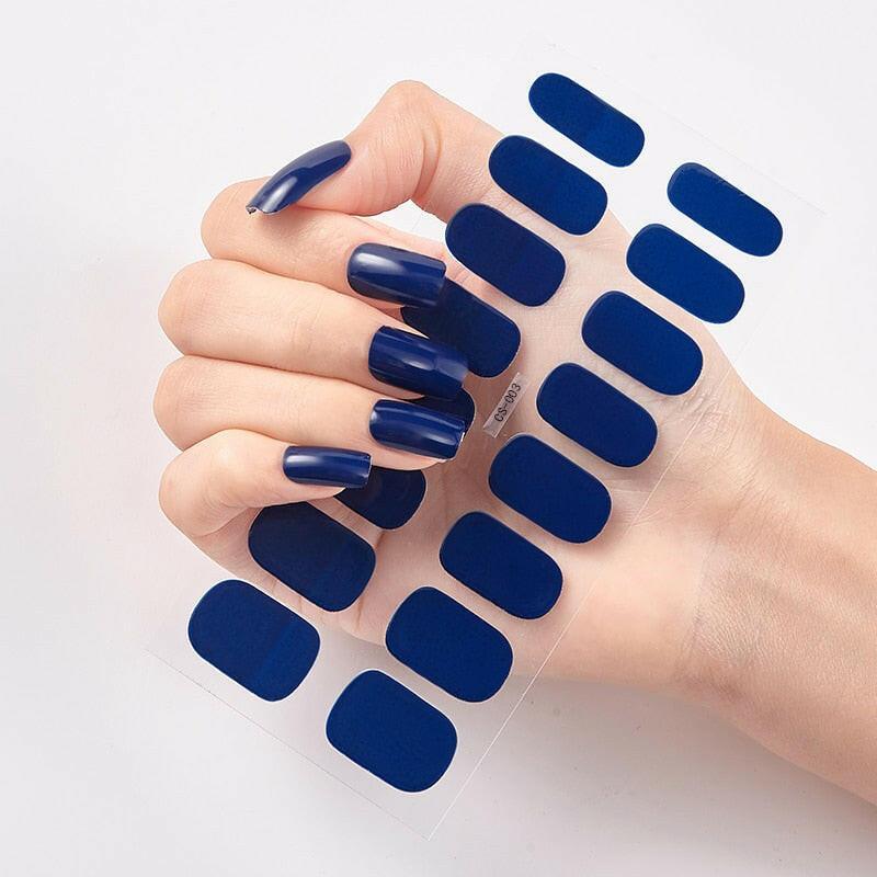 3333b Pure Solid Color Nail Stickers Adhesive Minimalist Design Fashion Nail Stickers Designer Nail Decals Nail Strips Nail Tips.