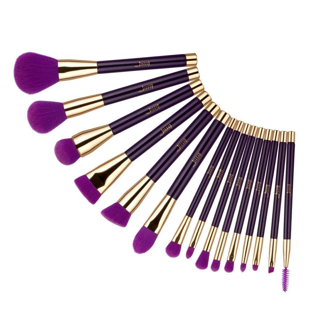 wtf Jessup Makeup Brushes Set 15pcs Purple/Dark Violet Brochas Maquillaje Pinceaux Maquillage Eyeshadow Powder Liner Contour Spoolie.