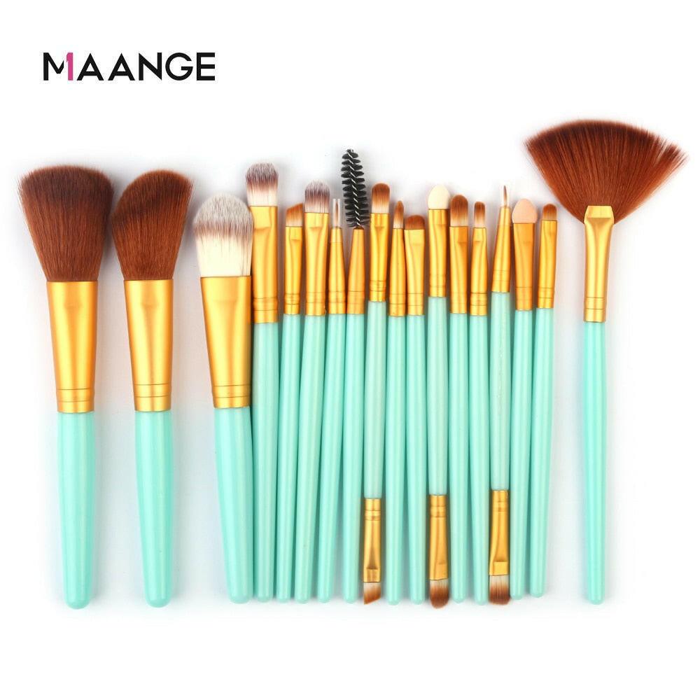 wtf MAANGE 25/18 Pcs Professional Makeup Brush Set Beauty Foundation Powder Blush Eyeshadow Blending Eyelash Concealer Make Up Kits.