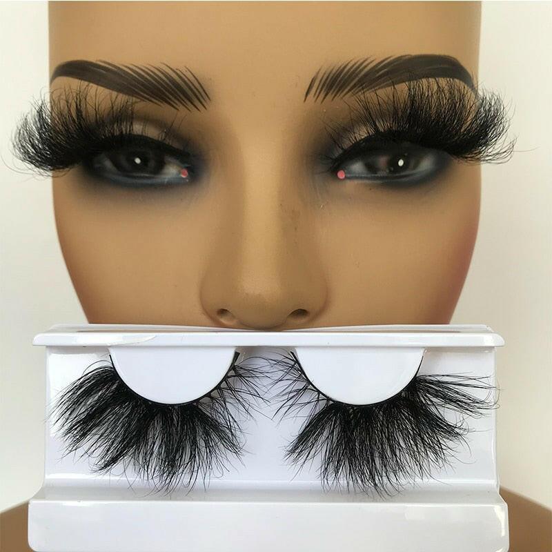 wtf Sleek Chic Fluffy False Eyelashes 25mm Mink Lashes Wholesale Long Full Strip Lashes Vendors Mink Eyelashes Extension Bulk 1 Pair.