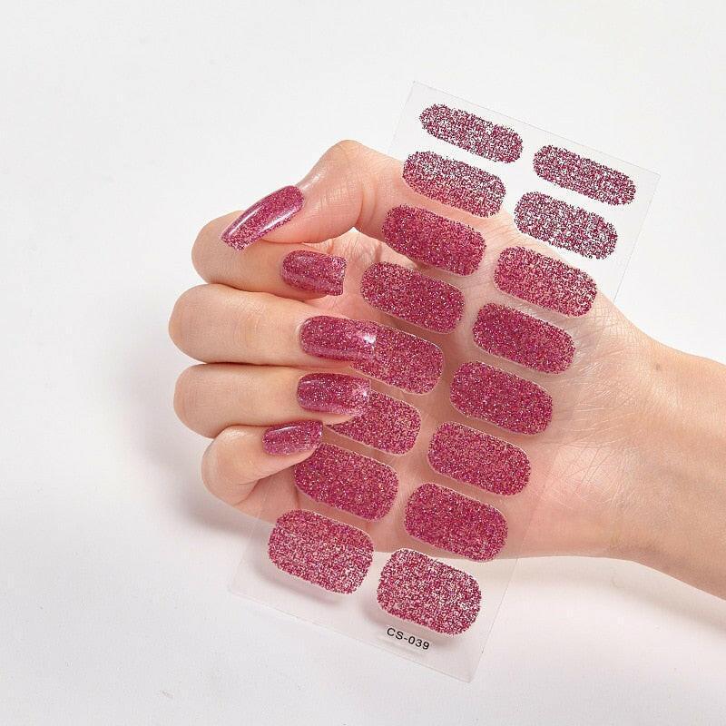 3333b Pure Solid Color Nail Stickers Adhesive Minimalist Design Fashion Nail Stickers Designer Nail Decals Nail Strips Nail Tips.