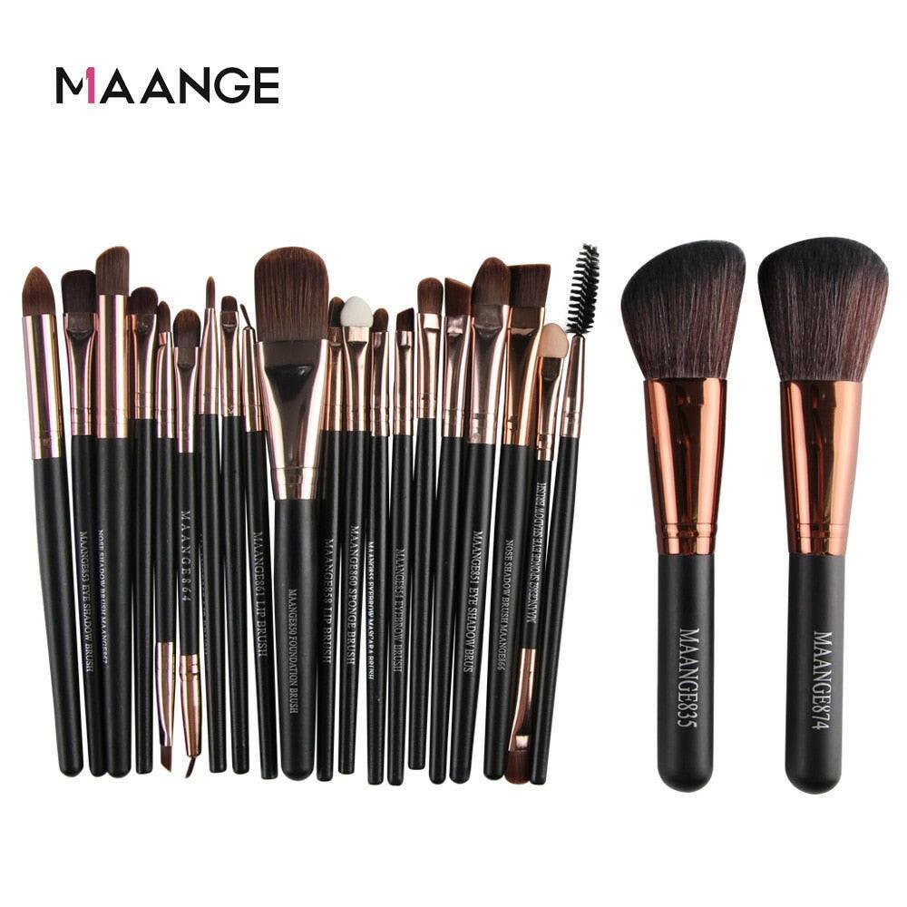 wtf MAANGE 20/22/18 Pcs Makeup Brushes Set Cosmetic Foundation Powder Brush Eye Shadow Lip Blending Make Up Brush Tool Kit Maquiagem.