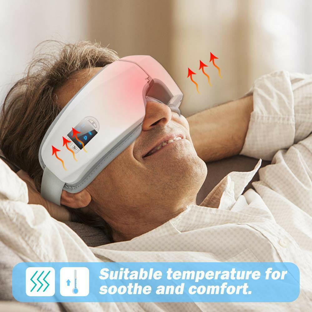 wtf 4D Smart Airbag Vibration Eye Massager Eye Care Instrumen Heating Bluetooth Music Relieves Fatigue And Dark Circles.