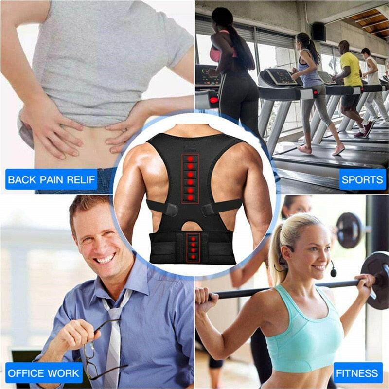 wtf Magnetic Therapy Posture Corrector Brace Supporter Shoulder Back Support Belt Menwomen Braces And Support Belt Shoulder Posture.