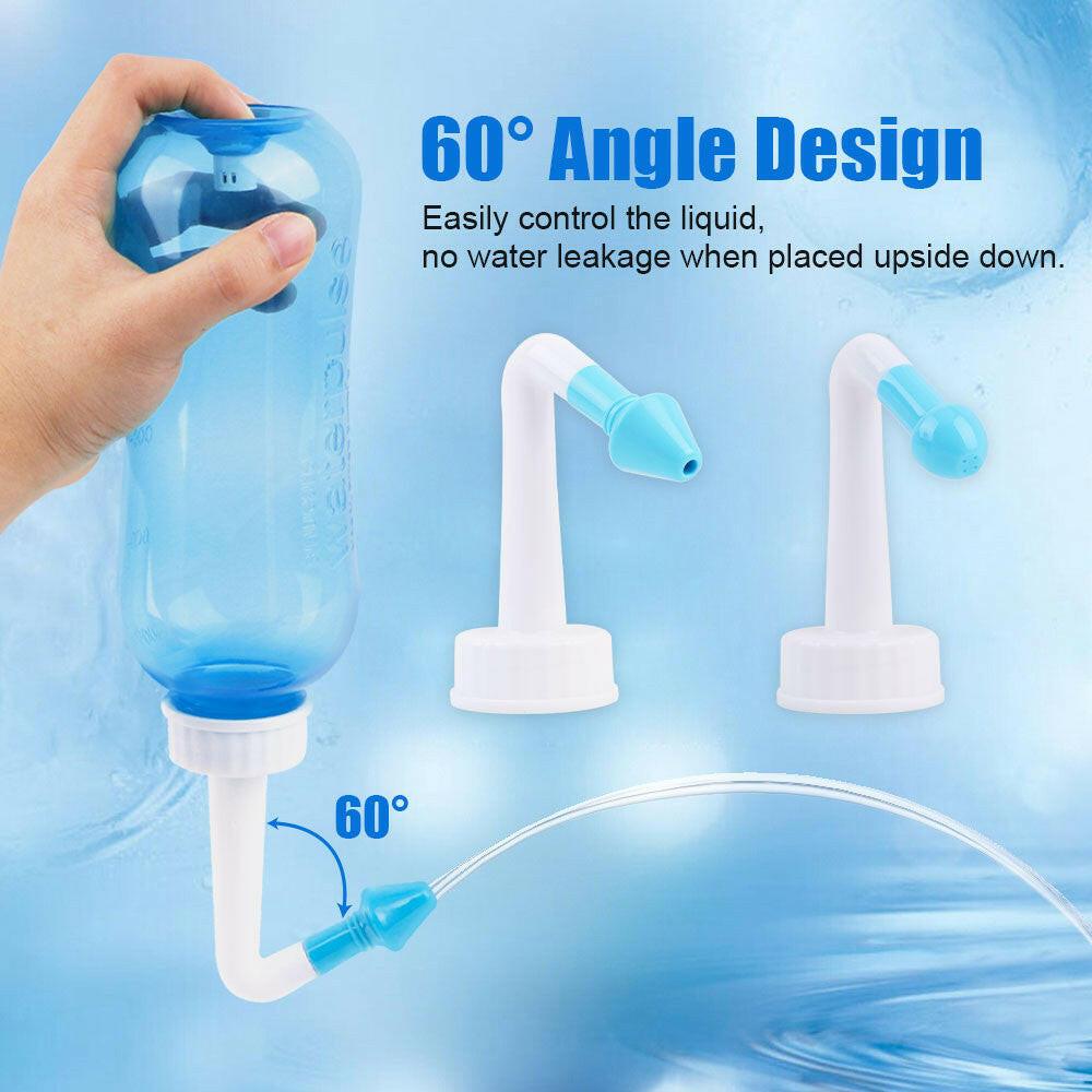 wtf 1set 300ML Nasal irrigator Nasal Rinse Bottle Nasal Wash Cleaner Nose Protector Avoid Allergic Rhinitis Adults Children Neti Pot.