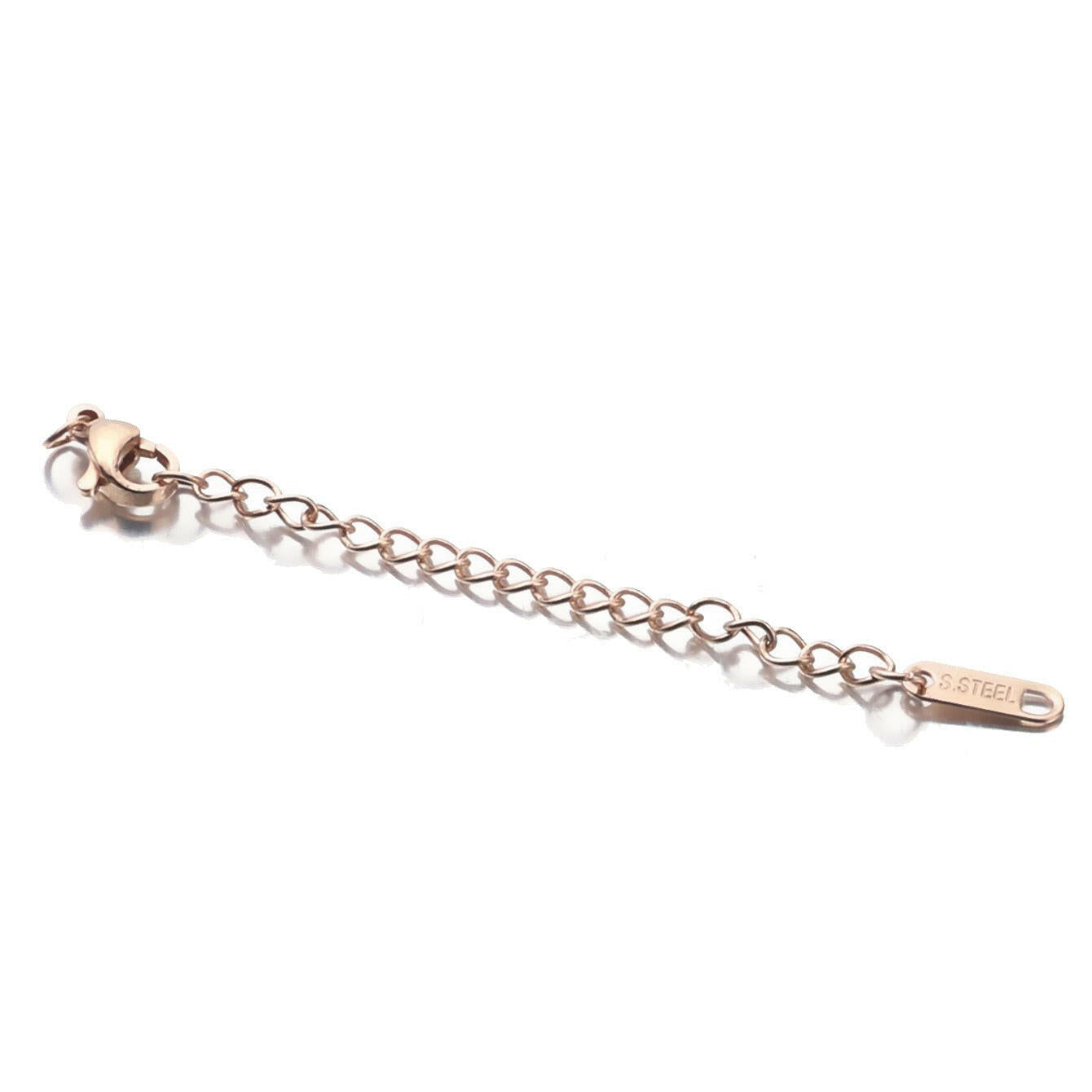 wtf 10pcs/lot Stainless Steel  Extended Extension Tail Chain Lobster Clasps Connector DIY Jewelry Making Findings Bracelet Necklace.