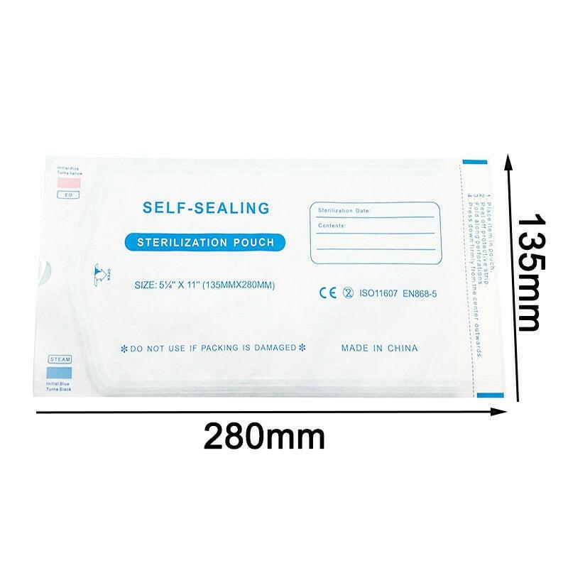 wtf 200pcs/Pack Dentista Self Sealing Sterilization Pouch Dentistry Medical Grade Paper+CPP/PET Film Odontologia Tattoo Accessories.