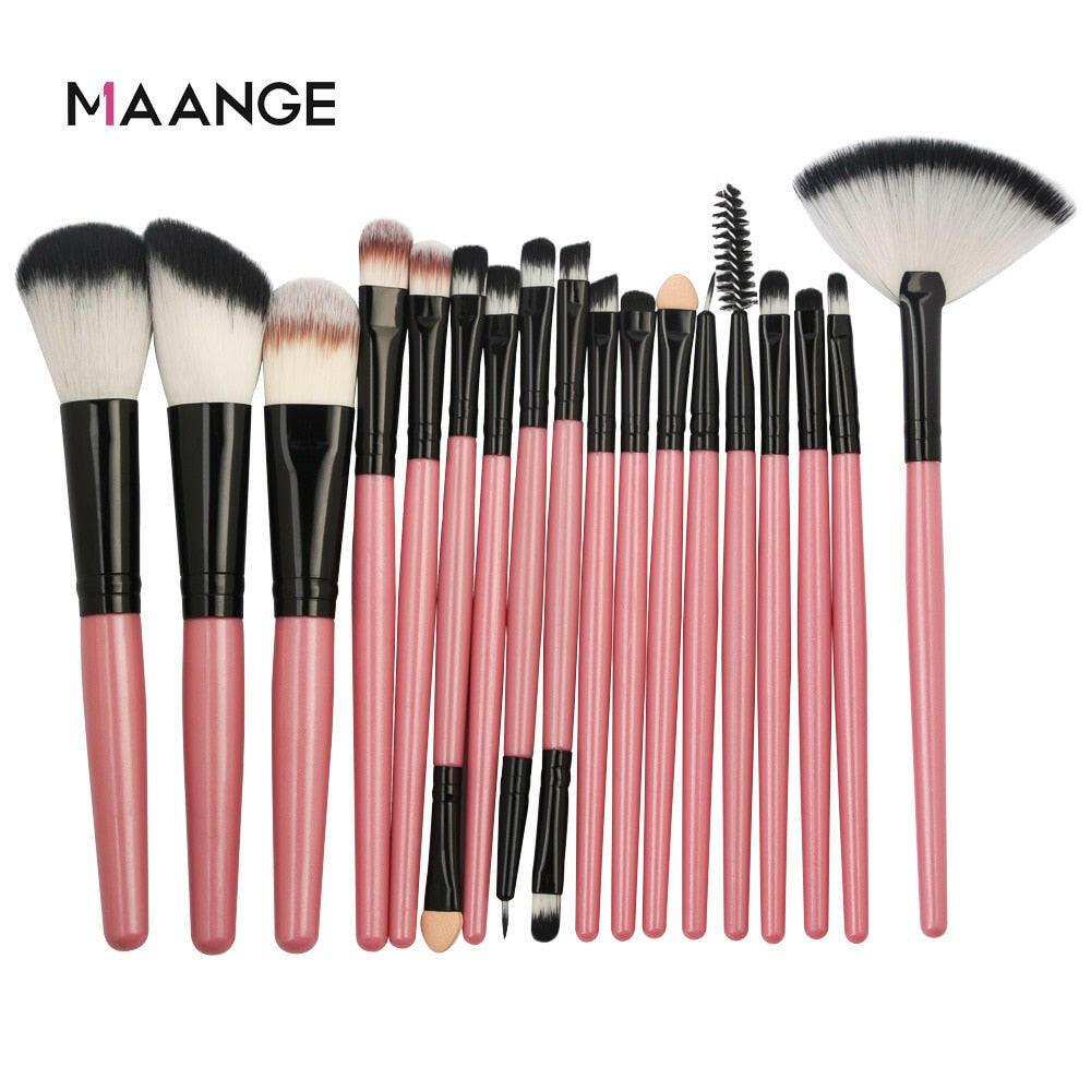 wtf MAANGE 25/18 Pcs Professional Makeup Brush Set Beauty Foundation Powder Blush Eyeshadow Blending Eyelash Concealer Make Up Kits.