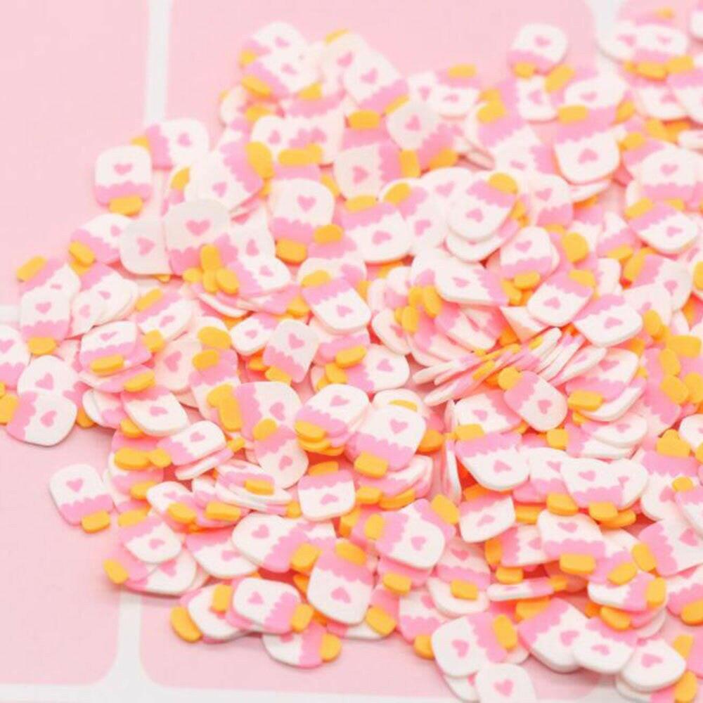 3333b 1000pcs/bag Polymer Clay Fruit Slices 5mm Diameter DIY Nail Art Decorations Sticker Mixed 23 Type Designs Tools Fruit Slice JK06.