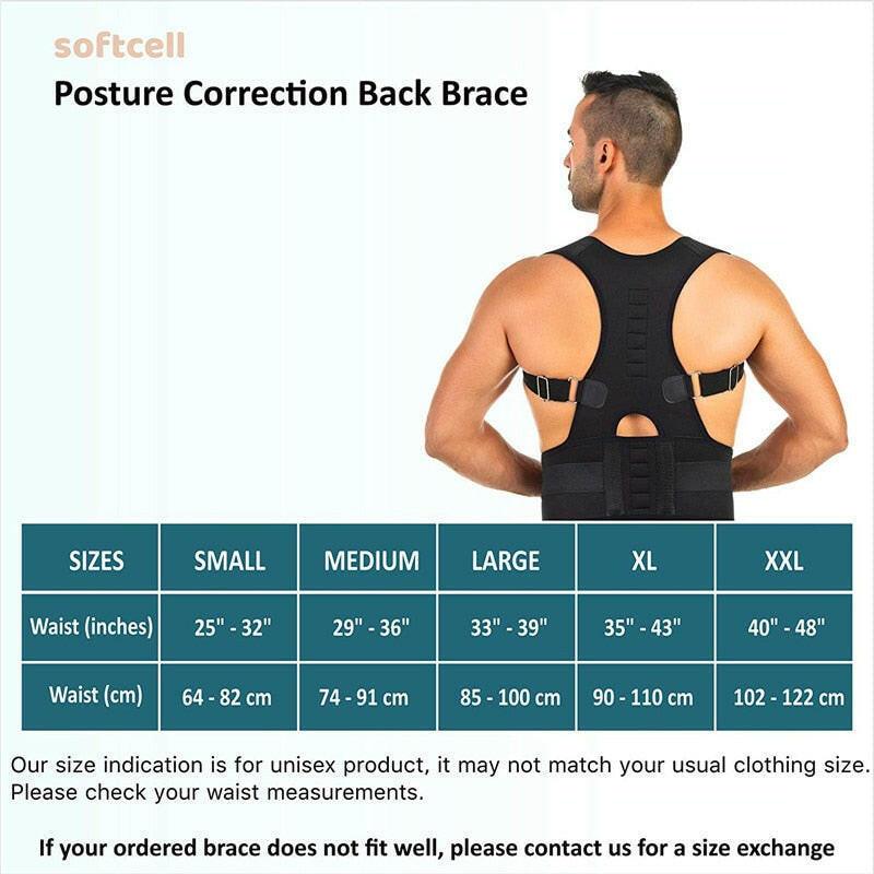 wtf Magnetic Therapy Posture Corrector Brace Supporter Shoulder Back Support Belt Menwomen Braces And Support Belt Shoulder Posture.