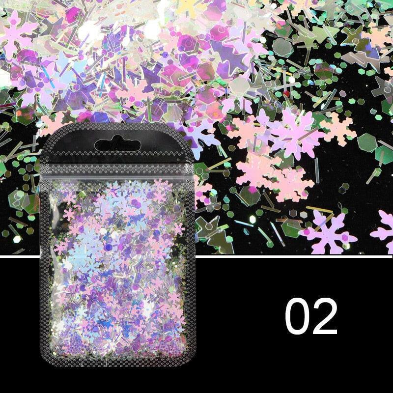 2222 Holographic Red Butterfly Nail Art Glitter Sequins 3D Laser Sheet Manicure Charm Parts For Nail Design Decoration Accessories.