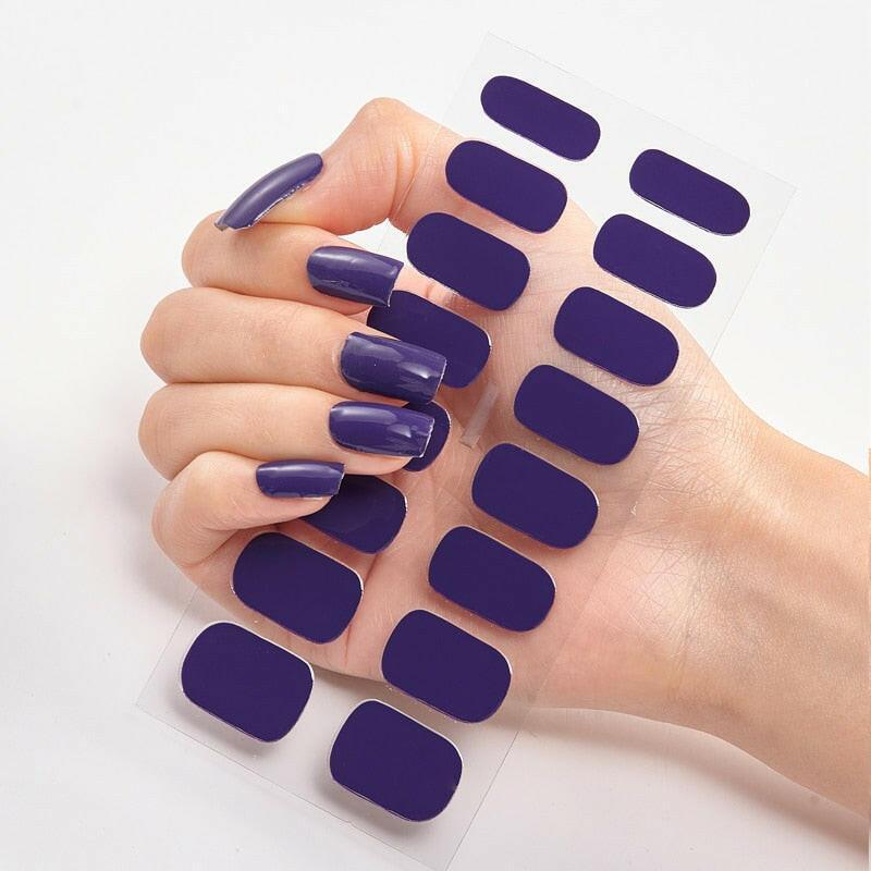 wtf Pure Solid Color Nail Stickers Adhesive Minimalist Design Fashion Nail Stickers Designer Nail Decals Nail Strips Nail Tips.