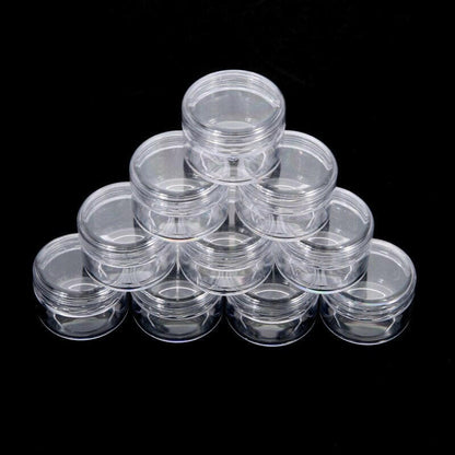 wtf 100pcs 2g/3g/5g/10g/15g/20g Empty Plastic Clear Cosmetic Jars Makeup Container Lotion Bottle Vials Face Cream Sample Pot Gel Box.