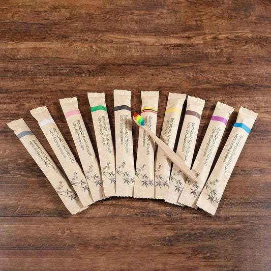 wtf 10 Piece soft bristles bamboo toothbrush eco friendly vegan tooth brush escova de dente cepillo de dientes bambu brosse a dent.