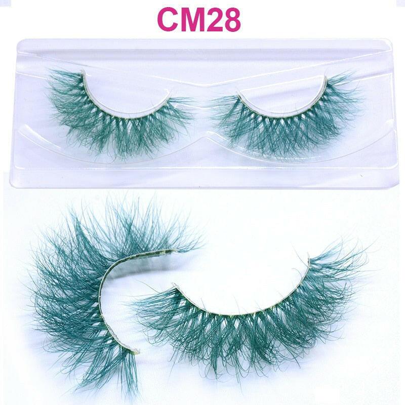 2222 OKAYLASH 3D 6D False Colored Eyelashes Natural Real Mink fluffy Style  Eye lash Extension Makeup Cosplay Colorful Eyelash.