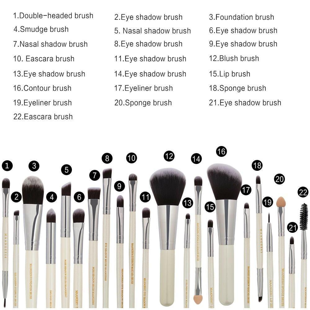 3333b MAANGE 20/22/18 Pcs Makeup Brushes Set Cosmetic Foundation Powder Brush Eye Shadow Lip Blending Make Up Brush Tool Kit Maquiagem.