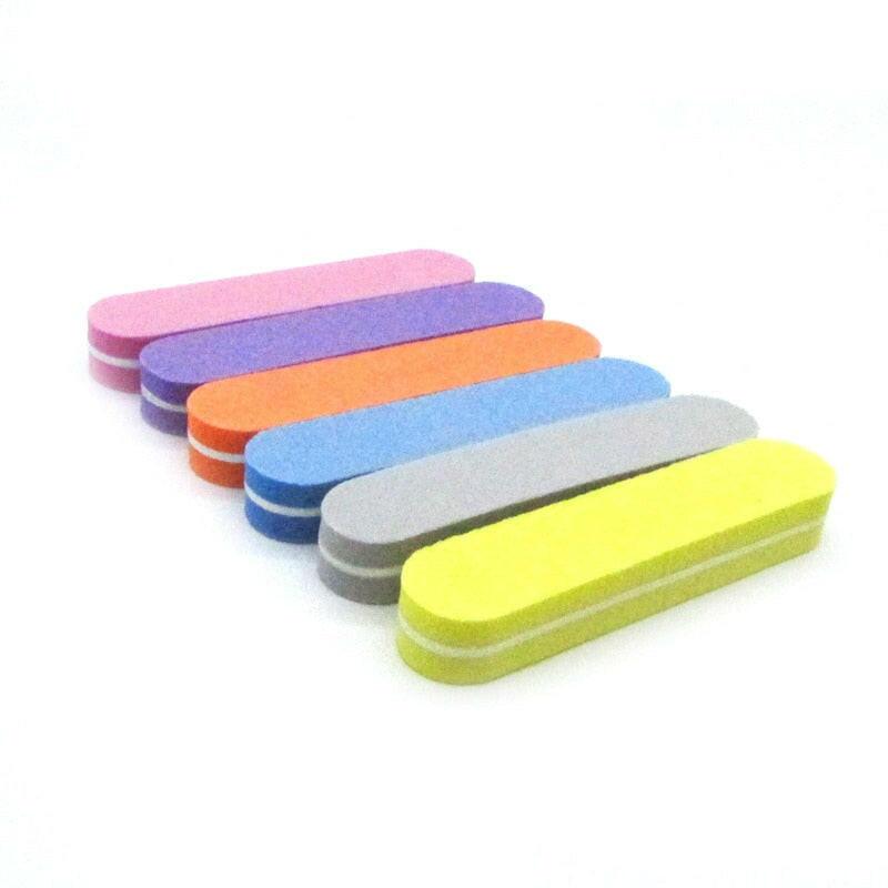 wtf 100pcs Sponge Nails Buffer Files Professional Brand Nail File UV Gel Nail Tool Colorful Sandpaper Lime Ongle Para Manicure Sets.