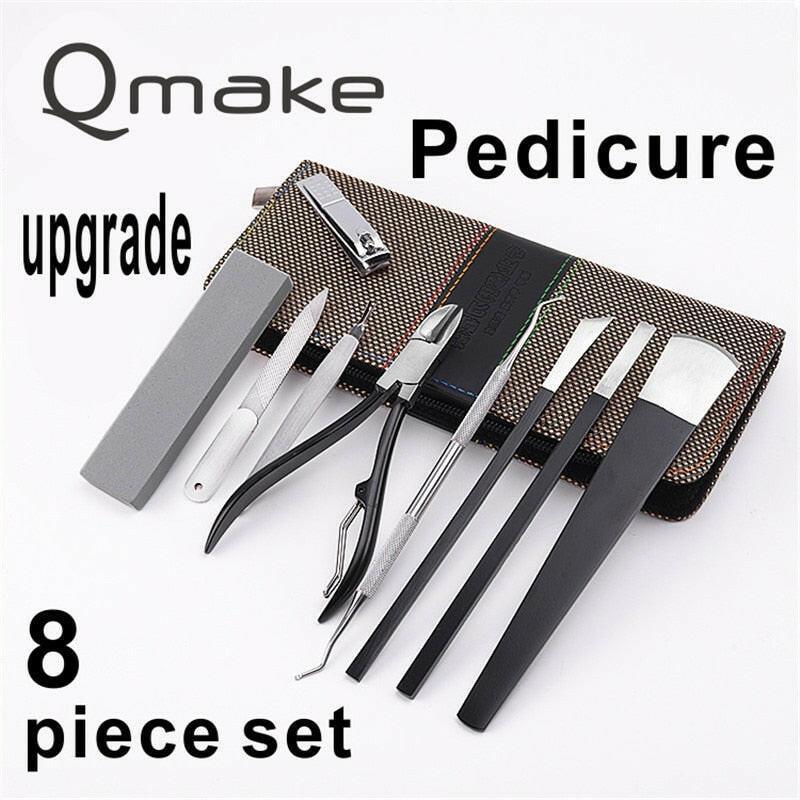 wtf Stainless Steel Pedicure Knife Set Plane Feet Tools Foot Cuticle Skin Callus Remover Professional Care Kit.