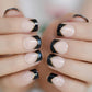 Gel Cover False Nails Gold Glitter Nude Ladi's Press On Fingernails Short With Adhesive Tabs Perfect For Daily
