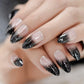 Gel Cover False Nails Gold Glitter Nude Ladi's Press On Fingernails Short With Adhesive Tabs Perfect For Daily