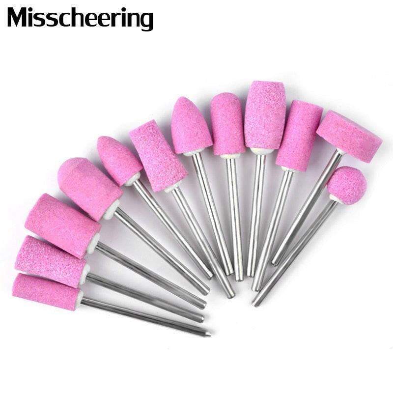 wtf 12Pcs Ceramic Nail Drill Bits Electric Manicure Head Replacement Device For Manicure Pedicure Polishing Mill Cutter Nail Files.