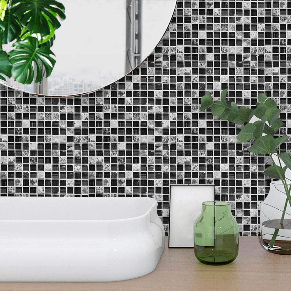 wtf Self-adhesive Kitchen Mosaic Tile Sticker Splashback Decoration Bathroom Adhesive Wall Vinyl Waterproof PVC Wallpaper Panel.